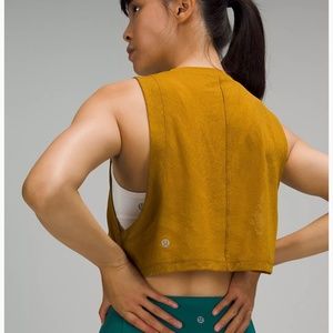 NWOT Size 2 Lulu Lemon “All Yours" Crop Tank in Mustard